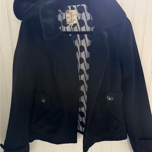 Tulle Women's Navy Hooded Coat